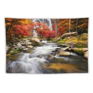 【並行輸入品】 AuiMzoo Natural Waterfall Tapestry, Mountain Landscape Waterfall