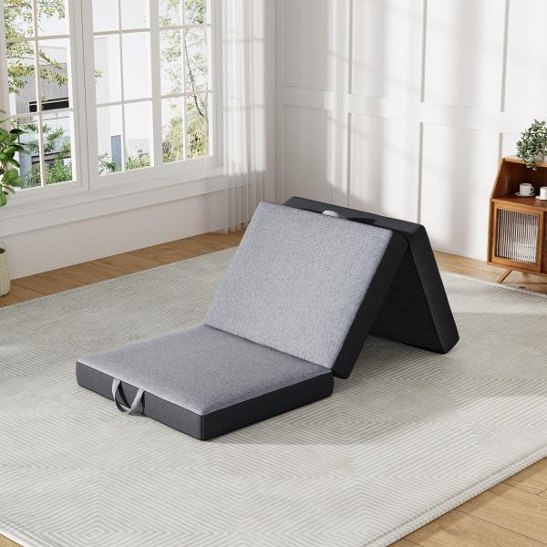 【並行輸入品】 Trifold Mattress Single Size 4 Inch   Fold...