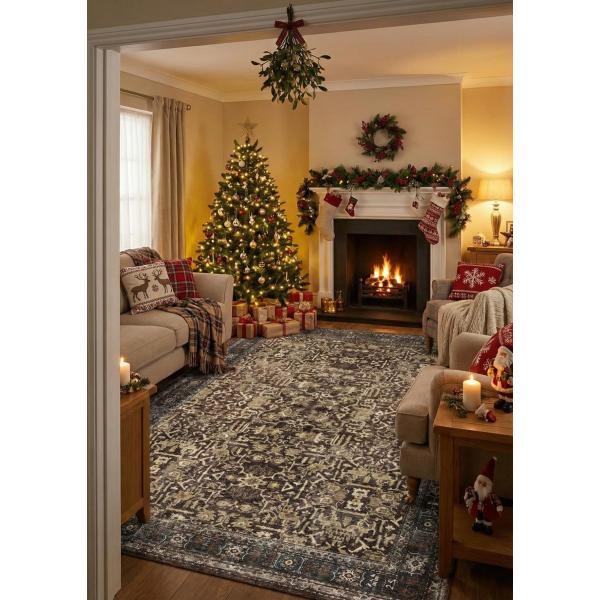 【並行輸入品】 Vintage Carpet Washable Non Slip Foldable ...