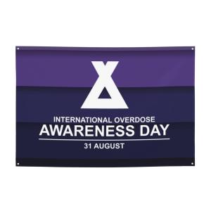 【並行輸入品】 I Wear Purple For Overdose Awareness Banner 47x71in Decorations