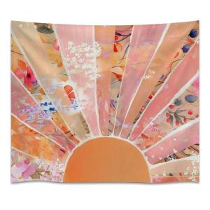 【並行輸入品】 Trendy Watercolor Boho Sun Art Tapestry Maximalist Abstract Sunr