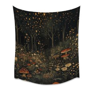【並行輸入品】 Fantasy Fairy Tale Mushroom Art Tapestry Vintage Boho Forest Aes