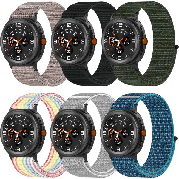 【並行輸入品】 6Pcs Nylon Watch Band Compatible with Sams...