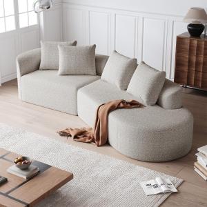 【並行輸入品】 112 inch Curved Sofa, Modular Sectional Modern Oversized Chenill