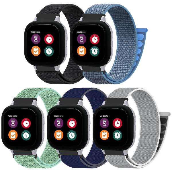 【並行輸入品】スポーツナイロンループバンド 5本パック 子供用ギズモウォッチバンド Gizmo Wa...