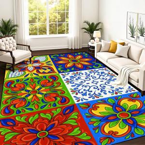【並行輸入品】 PeeNoke Mexican Talavera Ceramic Tile Seamless Ethnic Folk Ornam