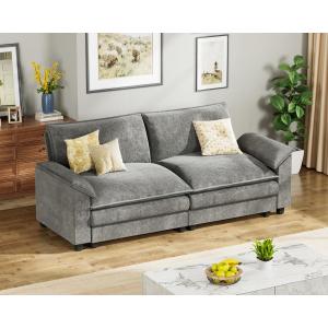 【並行輸入品】Homall 80インチ モジュラー セクショナルソファ 二重クッション付き 2人掛けソファー DIY コンビネーション シェニー