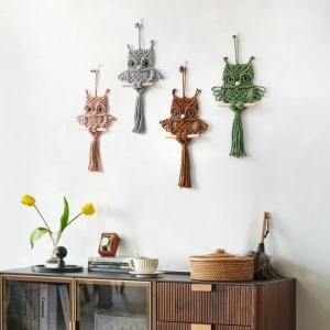【並行輸入品】 FMIYJUN Tapestry Wall Hanging Creative Owl Bohemian Handmade Cot