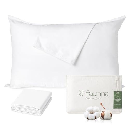【並行輸入品】FAUNNA コットン100% 枕プロテクター トコジラミ防止 低刺激性 抗菌製品保護...