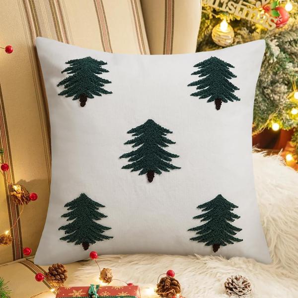 【並行輸入品】Merrycolor クリスマスツリー枕カバー (クリスマスツリー、45.7 cm x...