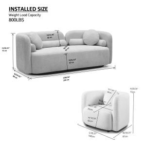 【並行輸入品】 Curved Sofa Set...の詳細画像3