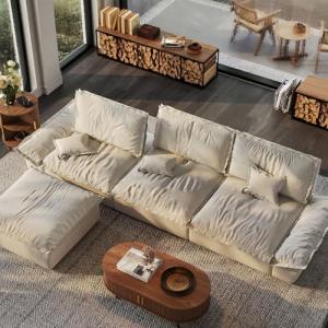 【並行輸入品】 POVISON Oversized Modular Sectional Sailboat Sofa for Living Roo