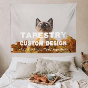 【並行輸入品】 Homenon Custom Tapestry Upload Images Personalized Tapestry Funn