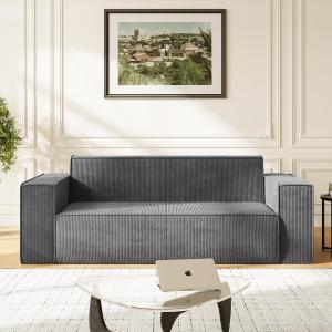 【並行輸入品】 KEIKI Sofa in a Box, Memory Foam 3 Seater Couch, Deep Seat Moder