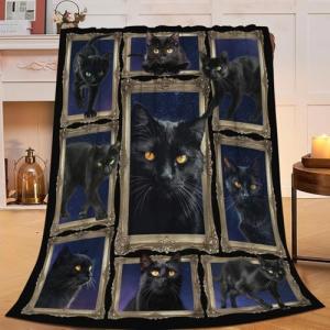 【並行輸入品】黒猫用ブランケット 猫 スローブ...の詳細画像1