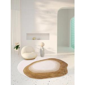【並行輸入品】 Brown Bohemian Faux Wool Fluffy Rug for Living Room Bedroom Dini