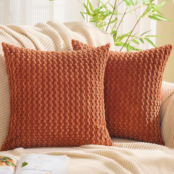 【並行輸入品】GAWAMAY 装飾用クッションカバー 16x16インチ 2枚セット リビングルーム ...