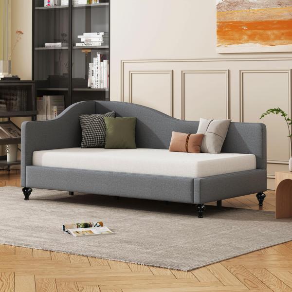 【並行輸入品】 Modern L Shaped Twin/Full Daybed with Semi...