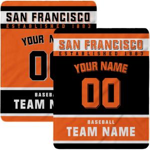 【並行輸入品】 EaunyVerat San_Francisco Throw Blanket Custom Any Name & Number