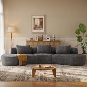 【並行輸入品】 ONBRILL 134“ Cloud Sectional Couch,Modern Modular Curved Sofa wi