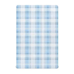 【並行輸入品】 VEKELEE Light Blue Plaid Fitted Crib Sheet for Boys and Girls, S