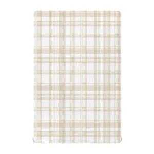 【並行輸入品】 VEKELEE Beige Buffalo Plaid Fitted Crib Sheet for Boys and Girls