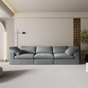 【並行輸入品】 118 Inch 3 Seater Cloud Sofa, Modular Sectional Couch, Modern De