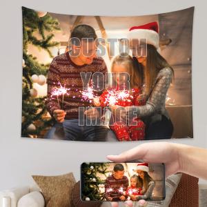 【並行輸入品】 Fowgin Custom Tapestry, Personalized Tapestry with Your Photo Te
