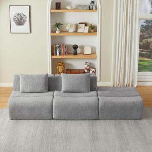 【並行輸入品】 AYJOIR Modular Sectional Sofa, Modern Oversized 3 Seater Compres