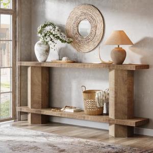【並行輸入品】 Tribesigns 71 Inch Long Console Table for Entryway, Wooden Sofa