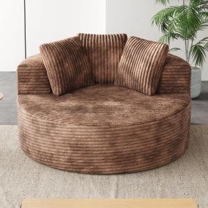 【並行輸入品】 JACH Oversized Round Lazy Sofa Chair with Three Pillows, 50