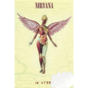 【並行輸入品】Nirvana 音楽ポスター(子宮内 アルバムカバー)(サイズ:24インチ x 36インチ) (ポスター&ストリップセット)