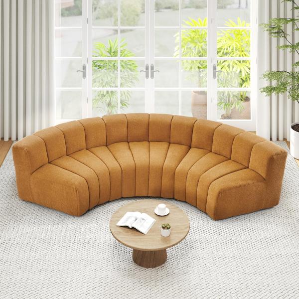 【並行輸入品】LEVNARY モジュラーセクショナルソファ、コンバーチブルセクションソファセット、ベ...