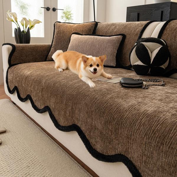 【並行輸入品】ペットプルーフソファカバー、丈夫な犬と猫の家具プロテクター、洗濯機で洗えるソファースリ...