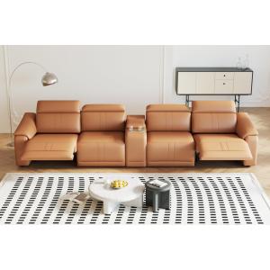 【並行輸入品】 RENDGO Power Recliner Sofa Set,4 Seaters Reclining Sectional Sof
