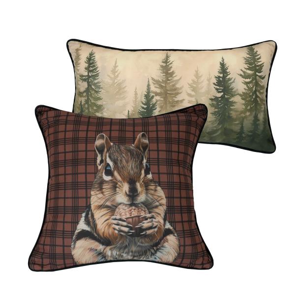 【並行輸入品】 Donna Sharp 2 Piece Pine Panels Chipmunk a...