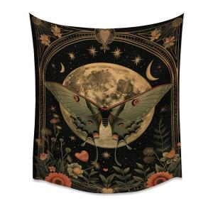 【並行輸入品】 BZWAPQ Vintage Celestial Moon Wall Art Tapestry Rustic Boho Bota