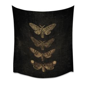 【並行輸入品】 BZWAPQ Moody Butterfly Wall Art Tapestry Vintage Gothic Black Mo