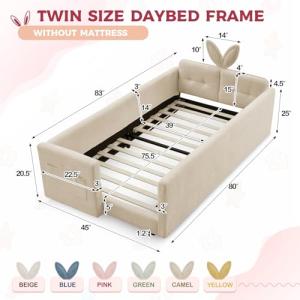 【並行輸入品】 Twin Daybed Fra...の詳細画像3