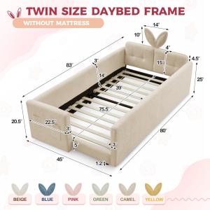 【並行輸入品】 Twin Daybed Fra...の詳細画像5