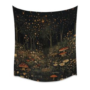 【並行輸入品】 BZWAPQ Dark Academia Mushroom Art Print Tapestry Fantasy Witchy