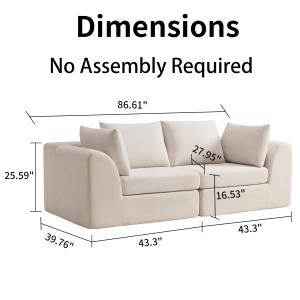 【並行輸入品】リビングルーム用ラブシートソファ...の詳細画像3