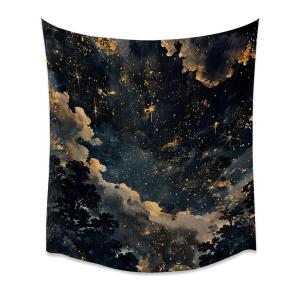 【並行輸入品】 Starry Night Sky Tapestry Celestial Constellation Clouds Wall
