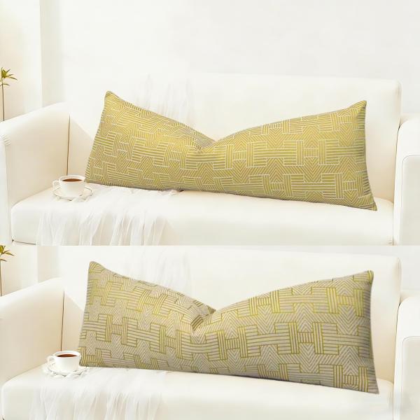 【並行輸入品】YHNNH クッションカバー 14x36インチ 2枚セット ソフトで快適 厚みのある素...