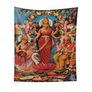 【並行輸入品】 GJEYHLH Vintage Retro Lakshmi Tapestry, Wall Hanging for Living