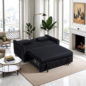 【並行輸入品】 OTXIINXIIN Sleeper Sofa Bed, 3 in 1 Velvet Pull Out Couch with A