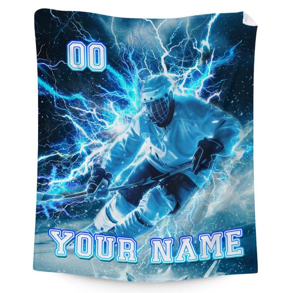 【並行輸入品】 BEOIIBIRD Custom Ice Hockey Blanket for Bo...