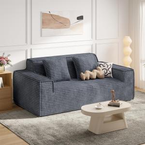 【並行輸入品】 75'' Modern Loveseat Sofa, Oversized Corduroy Upholstered Bonele