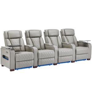 【並行輸入品】 CALIVIA Luxury Home Theater Seating Power Recliner with Adjust