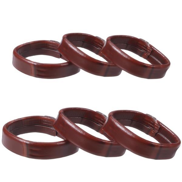 【並行輸入品】Ymapinc レザーウォッチバンドキーパー 6個 20mm + 22mm リングホル...